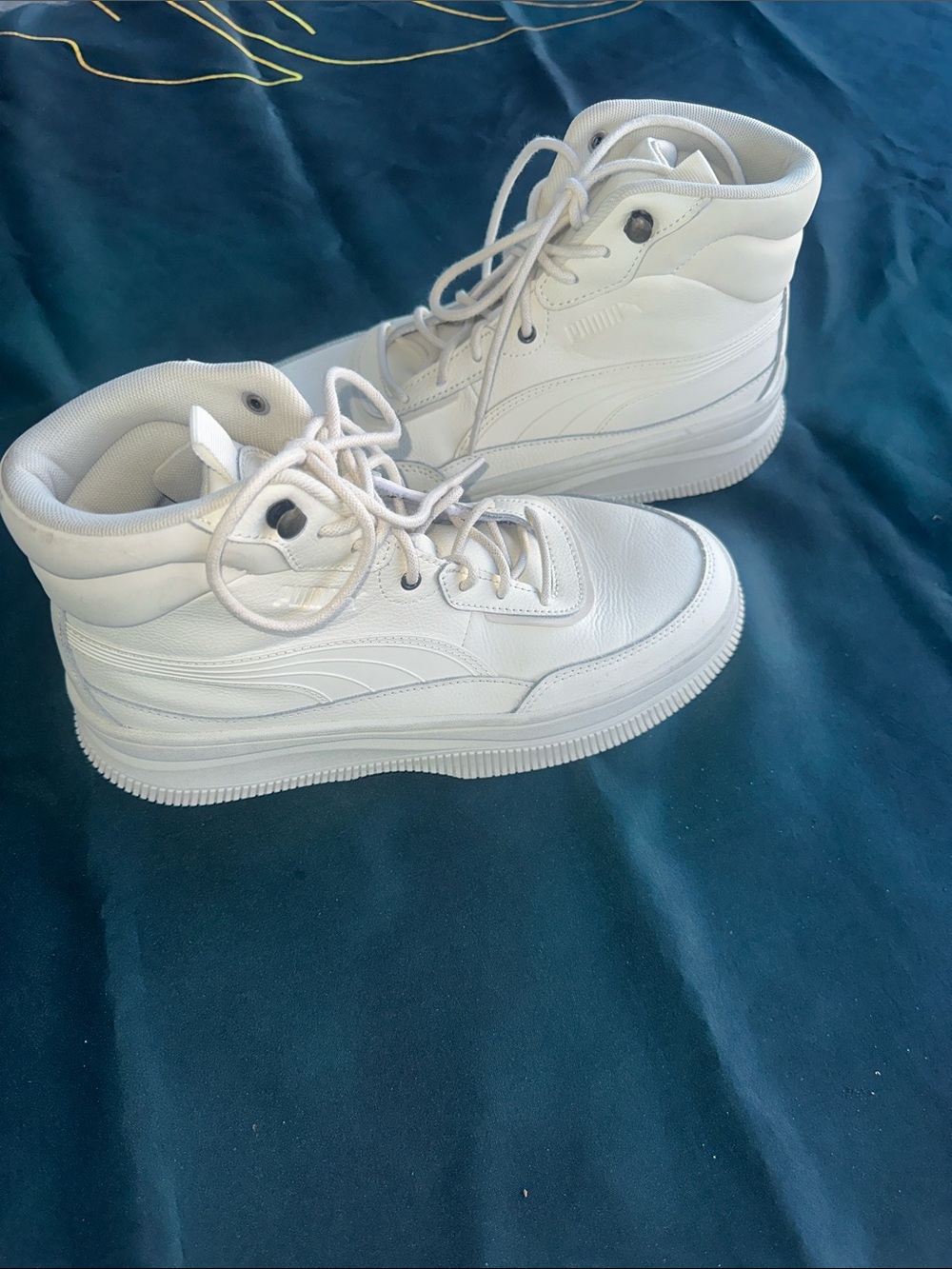 Puma Womens Mayra White High-Top Platform Sneakers Boots - Picture 10 of 13